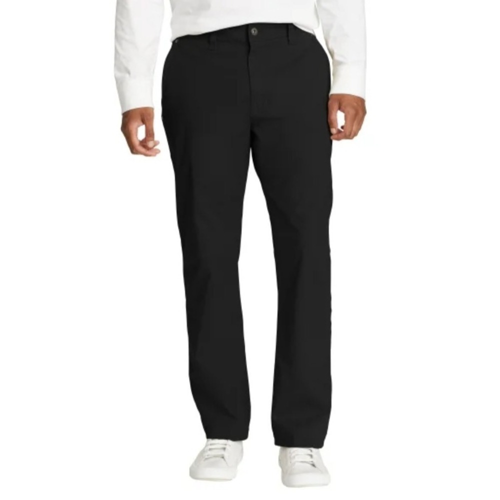 Eddie Bauer Mens Black Canvas Utility Pants 32x30 Stretch Pants‎ Classic Fit